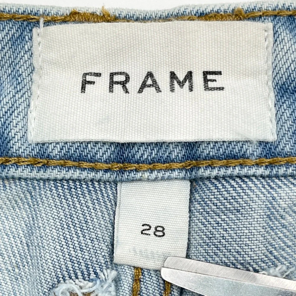 FRAME Le High N Tight Crop Mini Boot Jeans Womens 28 Distressed Grunge Indie